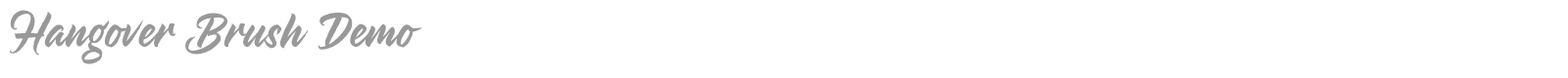 Hangover Brush font preview